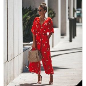Vici Meadow Memories Pocketed Jumpsuit